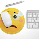 Teary Sad Friendly Emoticons// WaterProof Rubber Foam Backed Anti-Slip Mouse Pad for Home Work Office or Gaming Computer Desk