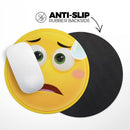 Teary Sad Friendly Emoticons// WaterProof Rubber Foam Backed Anti-Slip Mouse Pad for Home Work Office or Gaming Computer Desk