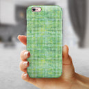 Teeny Tiny Green Watercolor Polka Dots iPhone 6/6s or 6/6s Plus 2-Piece Hybrid INK-Fuzed Case