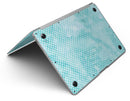 Teeny Tiny White Polka Dots on Aqua Watercolor - MacBook Air Skin Kit