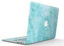 Teeny Tiny White Polka Dots on Aqua Watercolor - MacBook Air Skin Kit