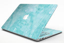 Teeny Tiny White Polka Dots on Aqua Watercolor - MacBook Air Skin Kit