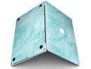 Teeny Tiny White Polka Dots on Aqua Watercolor - MacBook Pro with Retina Display Full-Coverage Skin Kit