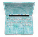 Teeny Tiny White Polka Dots on Aqua Watercolor - MacBook Pro with Retina Display Full-Coverage Skin Kit