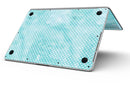 Teeny Tiny White Polka Dots on Aqua Watercolor - MacBook Pro with Retina Display Full-Coverage Skin Kit