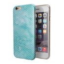 Teeny Tiny White Polka Dots on Aqua Watercolor iPhone 6/6s or 6/6s Plus 2-Piece Hybrid INK-Fuzed Case
