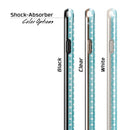 Teeny Tiny White Polka Dots on Aqua Watercolor iPhone 6/6s or 6/6s Plus 2-Piece Hybrid INK-Fuzed Case