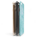 Teeny Tiny White Polka Dots on Aqua Watercolor iPhone 6/6s or 6/6s Plus 2-Piece Hybrid INK-Fuzed Case