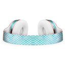 Teeny Tiny White Polka Dots on Aqua Watercolor Full-Body Skin Kit for the Beats by Dre Solo 3 Wireless Headphones