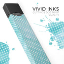 Teeny Tiny White Polka Dots on Aqua Watercolor - Premium Decal Protective Skin-Wrap Sticker compatible with the Juul Labs vaping device