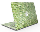 Teeny Tiny White Polka Dots on Green Watercolor - MacBook Air Skin Kit