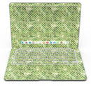 Teeny Tiny White Polka Dots on Green Watercolor - MacBook Air Skin Kit