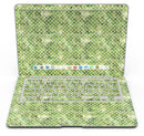 Teeny Tiny White Polka Dots on Green Watercolor - MacBook Air Skin Kit
