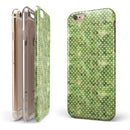 Teeny Tiny White Polka Dots on Green Watercolor iPhone 6/6s or 6/6s Plus 2-Piece Hybrid INK-Fuzed Case