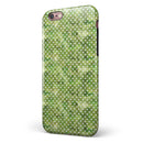 Teeny Tiny White Polka Dots on Green Watercolor iPhone 6/6s or 6/6s Plus 2-Piece Hybrid INK-Fuzed Case