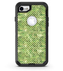 Teeny Tiny White Polka Dots on Green Watercolor - iPhone 7 or 8 OtterBox Case & Skin Kits
