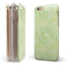 Teeny Tiny White Polka Dots on Light Green Watercolor iPhone 6/6s or 6/6s Plus 2-Piece Hybrid INK-Fuzed Case