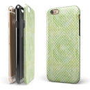 Teeny Tiny White Polka Dots on Light Green Watercolor iPhone 6/6s or 6/6s Plus 2-Piece Hybrid INK-Fuzed Case