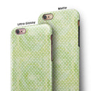 Teeny Tiny White Polka Dots on Light Green Watercolor iPhone 6/6s or 6/6s Plus 2-Piece Hybrid INK-Fuzed Case