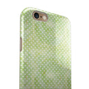 Teeny Tiny White Polka Dots on Light Green Watercolor iPhone 6/6s or 6/6s Plus 2-Piece Hybrid INK-Fuzed Case