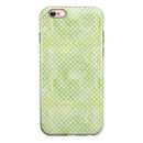 Teeny Tiny White Polka Dots on Light Green Watercolor iPhone 6/6s or 6/6s Plus 2-Piece Hybrid INK-Fuzed Case