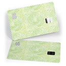 Teeny Tiny White Polka Dots on Light Green Watercolor - Premium Protective Decal Skin-Kit for the Apple Credit Card