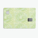 Teeny Tiny White Polka Dots on Light Green Watercolor - Premium Protective Decal Skin-Kit for the Apple Credit Card