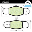 Teeny Tiny White Polka Dots on Light Green Watercolor - Made in USA Mouth Cover Unisex Anti-Dust Cotton Blend Reusable & Washable Face Mask with Adjustable Sizing for Adult or Child