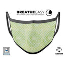 Teeny Tiny White Polka Dots on Light Green Watercolor - Made in USA Mouth Cover Unisex Anti-Dust Cotton Blend Reusable & Washable Face Mask with Adjustable Sizing for Adult or Child