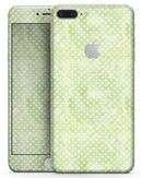 Teeny Tiny White Polka Dots on Light Green Watercolor - Skin-kit for the iPhone 8 or 8 Plus