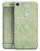 Teeny Tiny White Polka Dots on Light Green Watercolor - Skin-kit for the iPhone 8 or 8 Plus