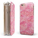 Teeny Tiny White Polka Dots on Pink Watercolor iPhone 6/6s or 6/6s Plus 2-Piece Hybrid INK-Fuzed Case