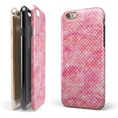 Teeny Tiny White Polka Dots on Pink Watercolor iPhone 6/6s or 6/6s Plus 2-Piece Hybrid INK-Fuzed Case