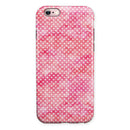 Teeny Tiny White Polka Dots on Pink Watercolor iPhone 6/6s or 6/6s Plus 2-Piece Hybrid INK-Fuzed Case