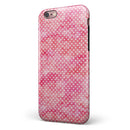 Teeny Tiny White Polka Dots on Pink Watercolor iPhone 6/6s or 6/6s Plus 2-Piece Hybrid INK-Fuzed Case