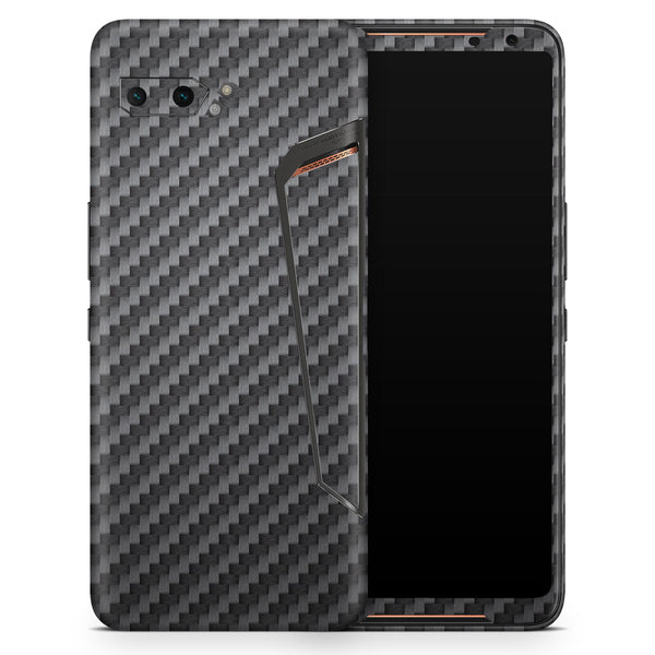 Textured Black Carbon Fiber - Full Body Skin Decal Wrap Kit for Asus Phones