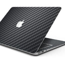 Textured Black Carbon Fiber // Skin Decal Wrap Kit Compatible with the Apple MacBook Pro, Pro with Touch Bar or Air (11, 12, 13, 15 & 16" - All Versions Available)