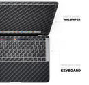 Textured Black Carbon Fiber // Skin Decal Wrap Kit Compatible with the Apple MacBook Pro, Pro with Touch Bar or Air (11, 12, 13, 15 & 16" - All Versions Available)