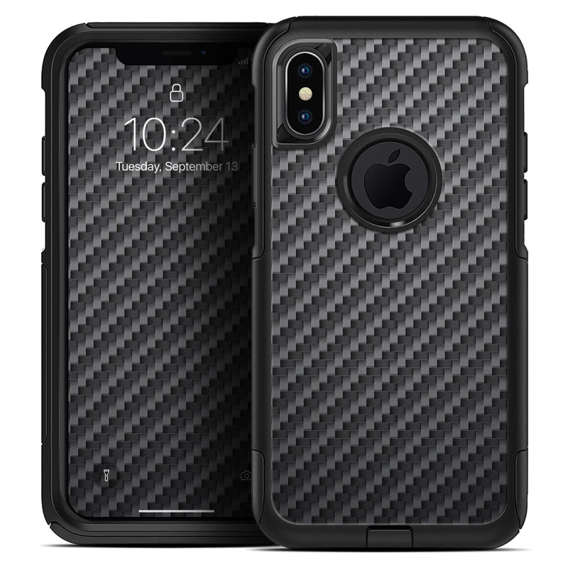 Textured Black Carbon Fiber - Skin Kit for the iPhone OtterBox Cases