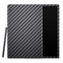 Textured Black Carbon Fiber - Full Body Skin Decal Wrap Kit for Samsung Galaxy Tablet
