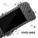Textured Black Carbon Fiber - Vinyl Skin Wrap for Nintendo Switch 2, OLED, Lite, Pro Controller, Wii & Classic Handhelds