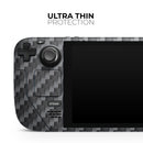 Textured Black Carbon Fiber // Full Body Skin Decal Wrap Kit for the Steam Deck handheld gaming computer