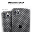 Textured Black Carbon Fiber - Protective Skin Wrap & Decal – Compatible with iPhone SE to iPhone 17 Pro Max (All Models)