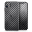 Textured Black Carbon Fiber - Protective Skin Wrap & Decal – Compatible with iPhone SE to iPhone 17 Pro Max (All Models)