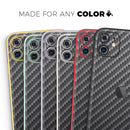 Textured Black Carbon Fiber - Protective Skin Wrap & Decal – Compatible with iPhone SE to iPhone 17 Pro Max (All Models)