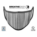 Textured Gray Dyed Surface - Made in USA Mouth Cover Unisex Anti-Dust Cotton Blend Reusable & Washable Face Mask with Adjustable Sizing for Adult or Child