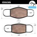 Textured Raw Walnut - Made in USA Mouth Cover Unisex Anti-Dust Cotton Blend Reusable & Washable Face Mask with Adjustable Sizing for Adult or Child