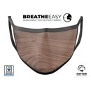 Textured Raw Walnut - Made in USA Mouth Cover Unisex Anti-Dust Cotton Blend Reusable & Washable Face Mask with Adjustable Sizing for Adult or Child
