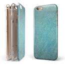 Textured Teal Surface iPhone 6/6s or 6/6s Plus 2-Piece Hybrid INK-Fuzed Case