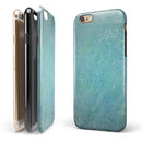Textured Teal Surface iPhone 6/6s or 6/6s Plus 2-Piece Hybrid INK-Fuzed Case